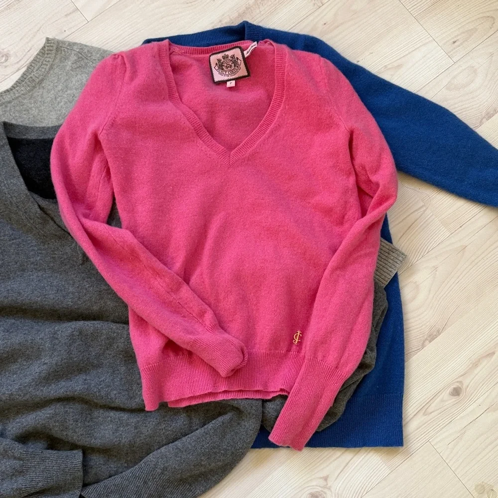Bundle of spring cashmere V-Neck and Crew Neck Sweaters - Picture 2 of 7